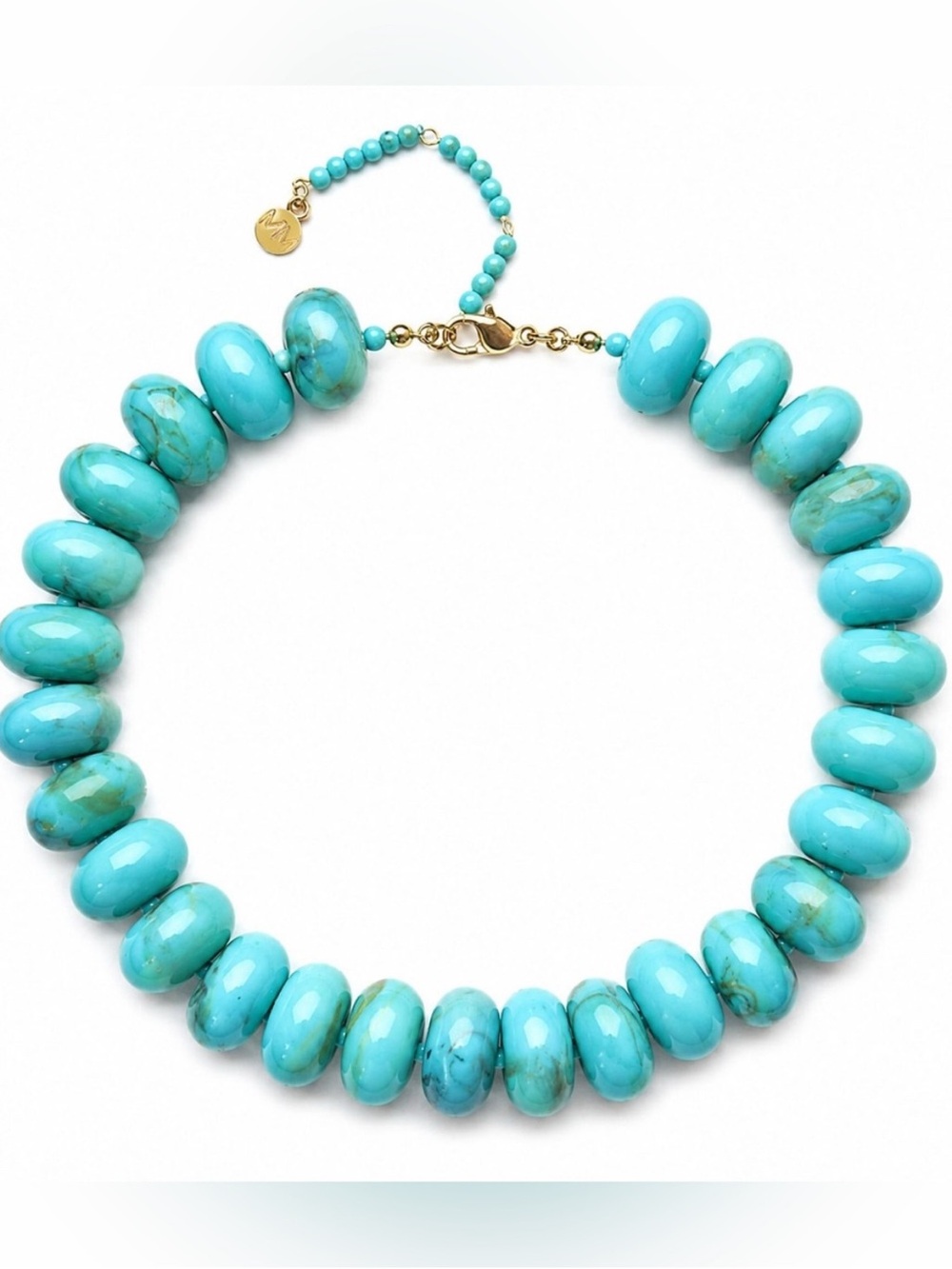 Mayamar Large Turquoise Bead Statement Necklace (NWT) - Picture 3 of 4